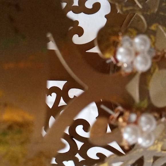 Vintage Faux Pearl and Crystal Drop Earrings - Picture 2 of 3